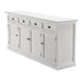 NovaSolo Halifax Buffet Hutch Unit with 4 Glass Doors in Classic White BCA610