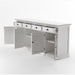 NovaSolo Halifax Buffet Hutch Unit with 4 Glass Doors in Classic White BCA610