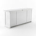 NovaSolo Halifax Buffet Hutch Unit with 4 Glass Doors in Classic White BCA610