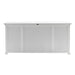 NovaSolo Halifax Buffet Hutch Unit with 4 Glass Doors in Classic White BCA610
