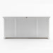 NovaSolo Halifax Buffet Hutch Unit with 4 Glass Doors in Classic White BCA610