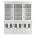 NovaSolo Halifax Hutch Unit with 6 Glass Doors in Classic White BCA611