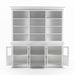 NovaSolo Halifax Hutch Unit with 6 Glass Doors in Classic White BCA611