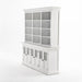 NovaSolo Halifax Hutch Unit with 6 Glass Doors in Classic White BCA611
