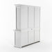 NovaSolo Halifax Hutch Unit with 6 Glass Doors in Classic White BCA611