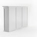 NovaSolo Halifax Hutch Unit with 6 Glass Doors in Classic White BCA611
