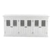 NovaSolo Halifax Hutch Unit with 6 Glass Doors in Classic White BCA611