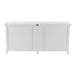 NovaSolo Skansen Kitchen Hutch Cabinet with 5 Doors 3 Drawers in Classic White BCA614