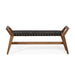 Union Home Cove Bench - Black Leather BDM00070