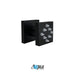KubeBath Aqua Piazza Shower Set with Ceiling Mount Square Rain Shower and 4 Body Jets