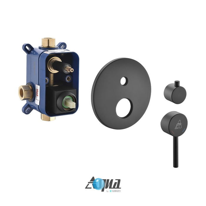 KubeBath Aqua Rondo Shower Set With Rain Shower and Tub detail view