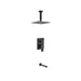 KubeBath Aqua Piazza Shower Set with Ceiling Mount Square Rain Shower and Tub Filler