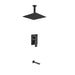 KubeBath Aqua Piazza Shower Set with Ceiling Mount Square Rain Shower and Tub Filler