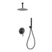 KubeBath Aqua Rondo Shower Set With Ceiling Mount, Rain Shower and Handheld