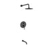 KubeBath Aqua Rondo Shower Set With Rain Shower and Tub