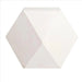Benzara Geometric Shape Concrete Accent Table With Faceted Sides, Cream BM239938