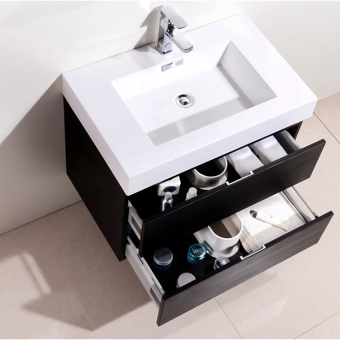 KubeBath Bliss Wall Mount Modern Bathroom Vanity 30″ size