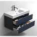 KubeBath Blue Wall Mount Modern Bathroom Vanity