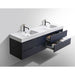 KubeBath Bliss Double Sink Wall Mount Modern Bathroom Vanity