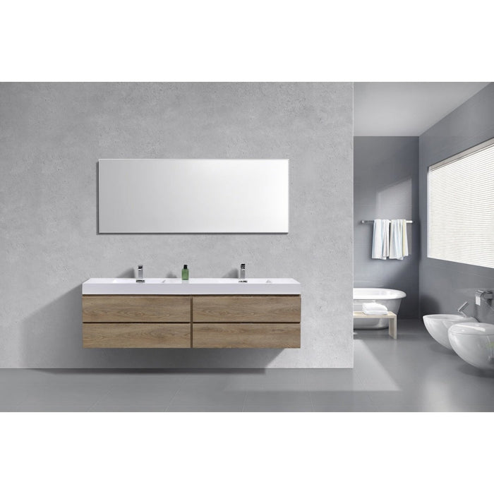 KubeBath Bliss Double Sink Wall Mount Modern Bathroom Vanity