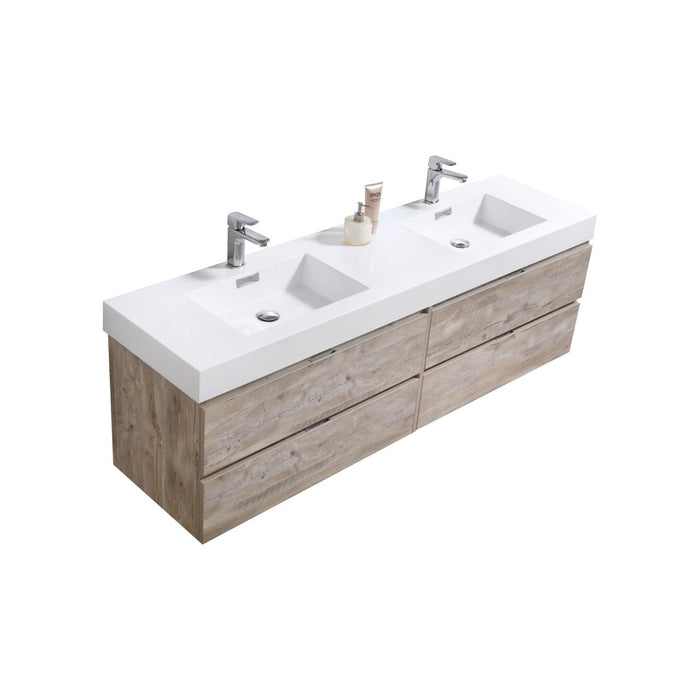 KubeBath Bliss Double Sink Wall Mount Modern Bathroom Vanity