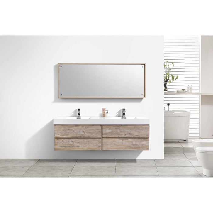 KubeBath Bliss Double Sink Wall Mount Modern Bathroom Vanity