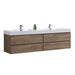 KubeBath Bliss Double Sink Wall Mount Modern Bathroom Vanity