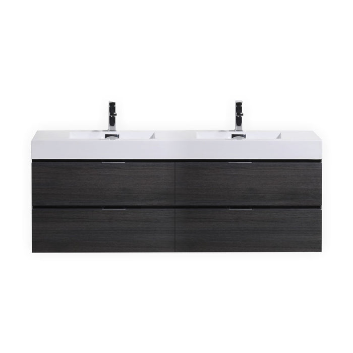 KubeBath Bliss Double Sink Wall Mount Modern Bathroom Vanity