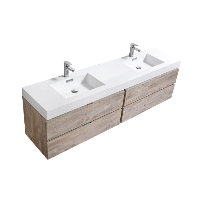 KubeBath Bliss Double Sink Wall Mount Modern Bathroom Vanity