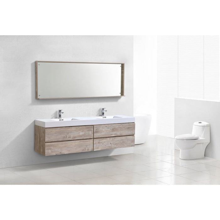 KubeBath Bliss Double Sink Wall Mount Modern Bathroom Vanity