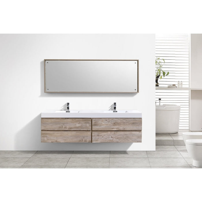 KubeBath Bliss Double Sink Wall Mount Modern Bathroom Vanity