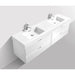 KubeBath Bliss Double Sink Wall Mount Modern Bathroom Vanity