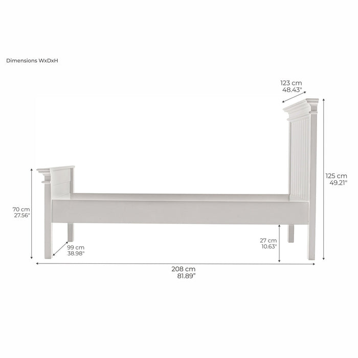 NovaSolo Halifax Twin Size Bed White BSU001