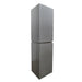 Bellaterra Home 16" Gray Wall-Mounted Linen Cabinet With 10 Glass Shelves