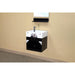 Bellaterra Home 21" 1-Door Dark Espresso Wall-Mount Vanity Set With White Ceramic Drop-In Sink and White Ceramic Top