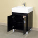 Bellaterra Home 23" 2-Door Dark Espresso Wall-Mount Vanity Set With White Ceramic Integrated Sink and White Ceramic Top