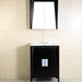 Bellaterra Home 24" 2-Door Dark Espresso Freestanding Vanity Set With Ceramic Integrated Sink and Ceramic Top