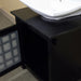 Bellaterra Home 30" 1-Door Black Freestanding Vanity Set With White Ceramic Vessel Sink and Black Galaxy Marble Top