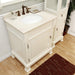 Bellaterra Home 30" 1-Door Cream White Freestanding Vanity Set With White Ceramic Undermount Sink and Cream Marble Top
