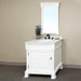Bellaterra Home 30" 1-Door White Freestanding Vanity Set With White Ceramic Undermount Sink and White Marble Top