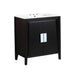 Bellaterra Home 30" 2-Door Dark Espresso Freestanding Vanity Set With Ceramic Integrated Sink and Ceramic Top
