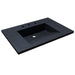 Bellaterra Home 31" x 22" Dark Gray Concrete Three Hole Vanity Top With Integrated Rectangular Ramp Sink