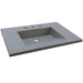 Bellaterra Home 31" x 22" Gray Concrete Three Hole Vanity Top With Integrated Rectangular Ramp Sink