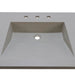 Bellaterra Home 31" x 22" White Concrete Three Hole Vanity Top With Integrated Rectangular Ramp Sink