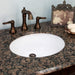 Bellaterra Home 36" 2-Door 1-Drawer Dark Walnut Freestanding Vanity Set With White Ceramic Undermount Sink and Baltic Brown Marble Top