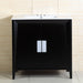 Bellaterra Home 36" 2-Door Dark Espresso Freestanding Vanity Set With Ceramic Integrated Sink and Ceramic Top