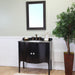 Bellaterra Home 37" 2-Door Black Freestanding Vanity Set With White Ceramic Undermount Sink and Black Granite Top