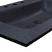 Bellaterra Home 37" x 22" Black Concrete Three Hole Vanity Top With Integrated Rectangular Sink
