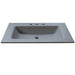 Bellaterra Home 37" x 22" Gray Concrete Three Hole Vanity Top With Integrated Rectangular Sink