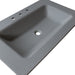 Bellaterra Home 37" x 22" Gray Concrete Three Hole Vanity Top With Integrated Rectangular Sink
